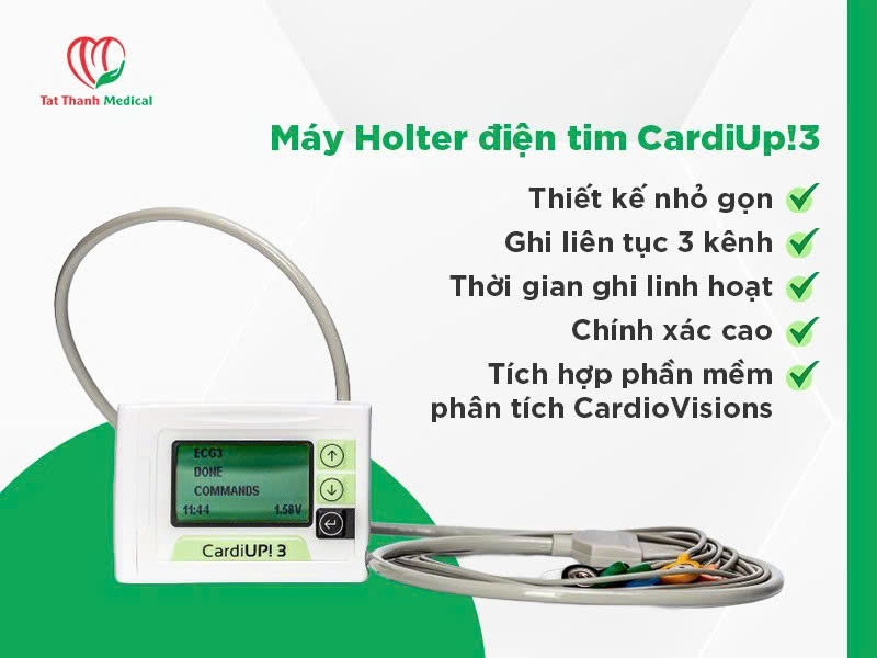 Máy Holter điện tim CardiUP!3 - Giải pháp vàng cho chẩn đoán tim mạch