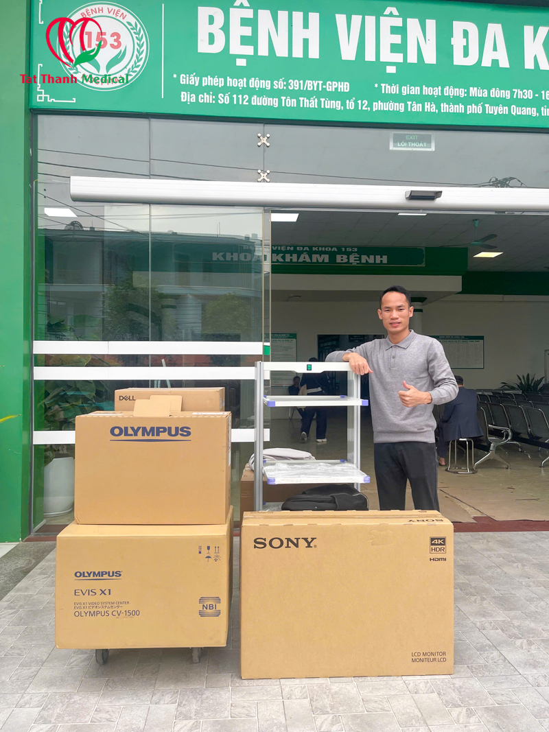 Tất Thành bàn giao hệ thống nội soi Olympus Evis X1 cho Bệnh viện Đa khoa 153 Tuyên Quang