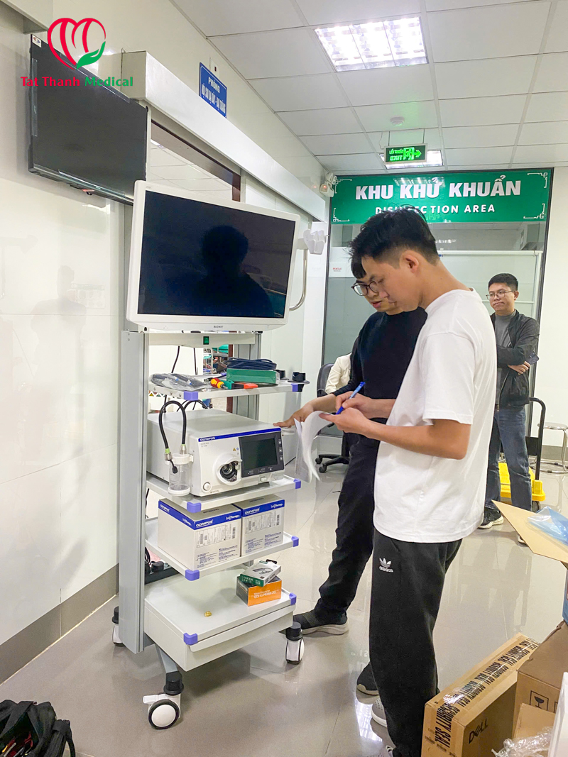 Tất Thành bàn giao hệ thống nội soi Olympus Evis X1 cho Bệnh viện Đa khoa 153 Tuyên Quang
