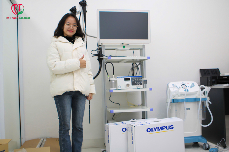 Tất Thành bàn giao hệ thống nội soi tiêu hóa Olympus CV-170 cho phòng khám Đa khoa tại Thái Bình