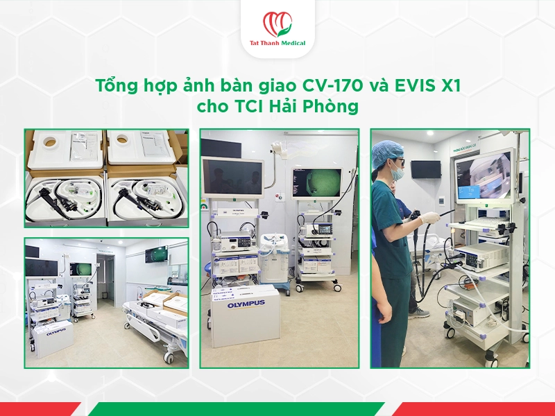 Tổng hợp ảnh bàn giao CV-170 và EVIS X1 cho Phòng khám Đa khoa Thu Cúc Hải Phòng