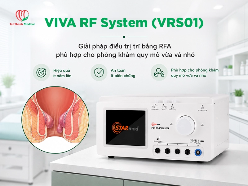 VIVA RF System (VRS01): Giải pháp điều trị trĩ bằng RFA phù hợp cho phòng khám quy mô vừa và nhỏ
